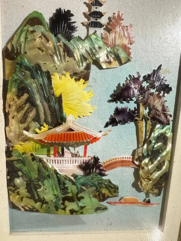 Резная картина из перламутра Shenyang Shell Carving Factory