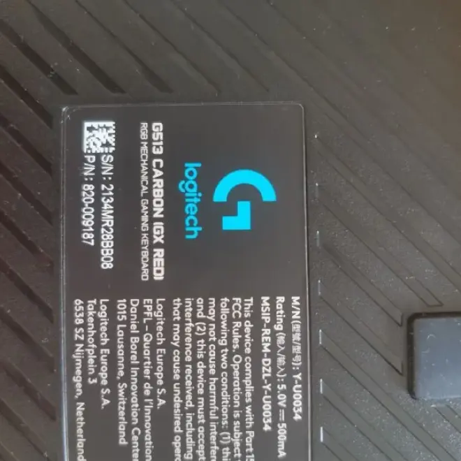 Механическая клавиатура Logitech GS13 CARBON (GX RED)