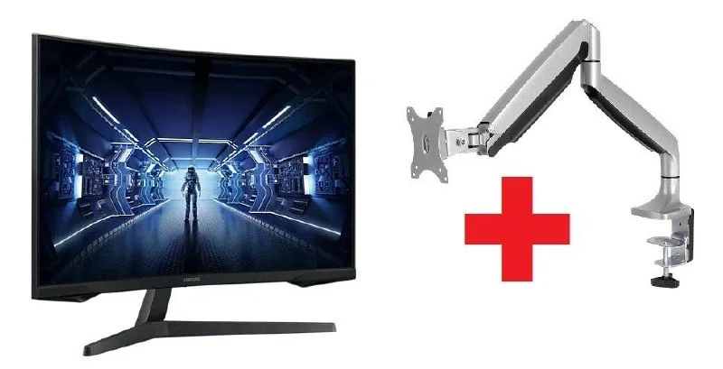 Монитор Samsung Odyssey G5 C32G55TQBU и кронштейн LogiLink