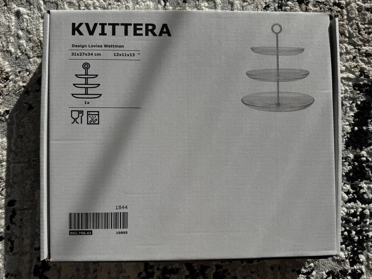 Трёхъярусная стеклянная подставка IKEA KVITTERA